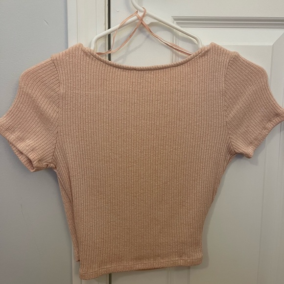 Garage T-Shirt. Size Small. Color: Light Pink. Ribbed Material. Never worn - Picture 2 of 3